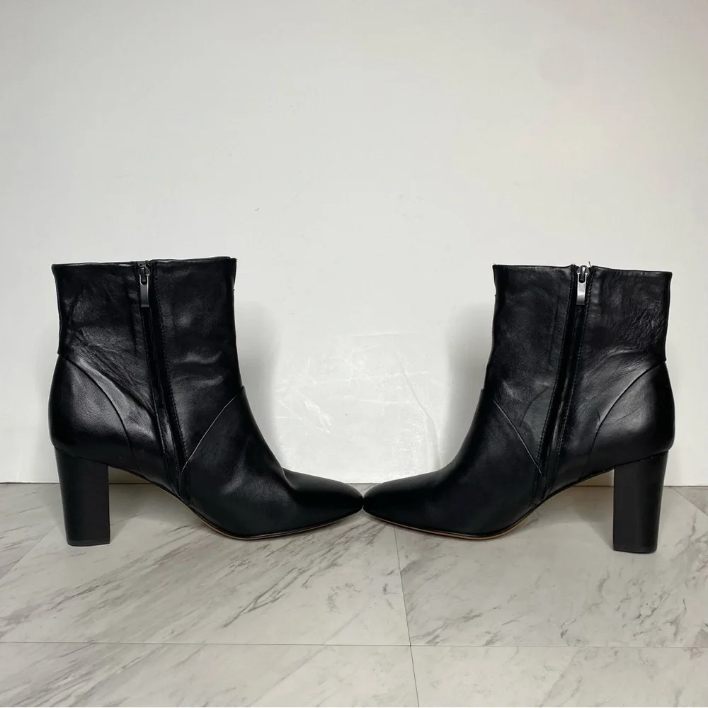 Franco Sarto Pia Black Leather Bootie 11M
